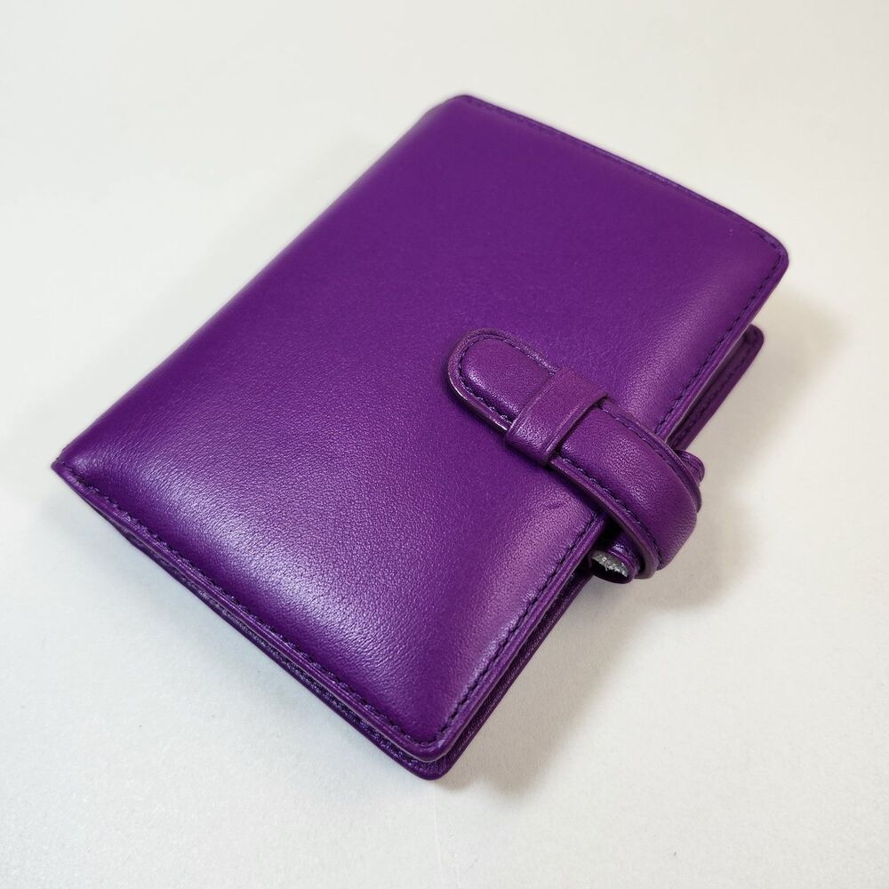 Filofax Mini Bloomsbury Organizer Deluxe Leather Purple Address Book Planner